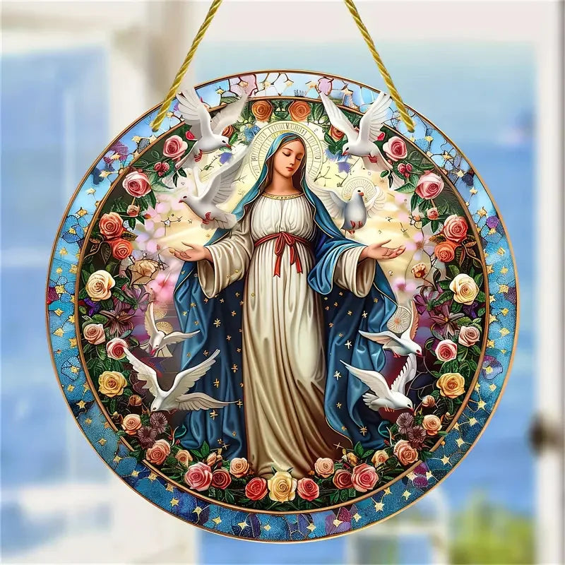 Enchanting Acrylic Sun Catcher - Stained Glass Window Hanger for Elegant Decor