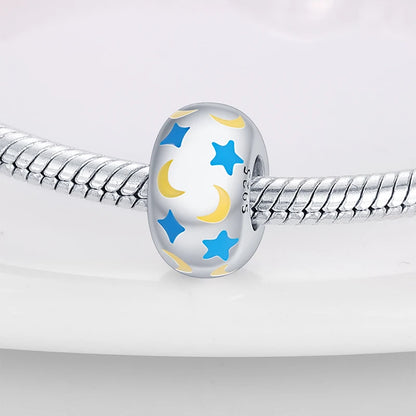 Glowing Elegance: 925 Sterling Silver Charm Beads for 3mm Bracelets – A Radiant Gift Choice