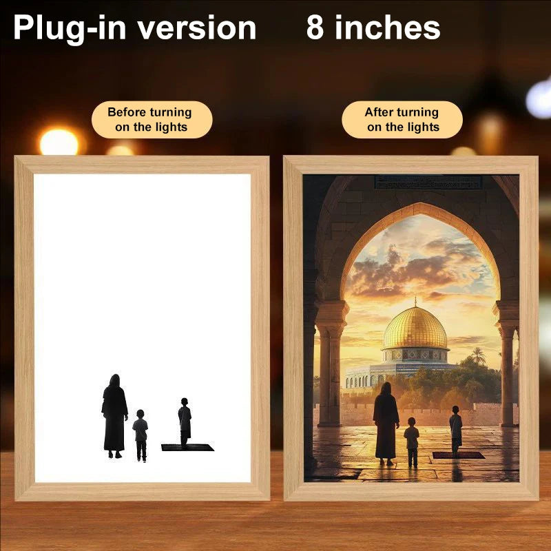 LED Light Frame, 4D Luminous Wall Art | Faith-Inspired Decor for Home and Bedroom