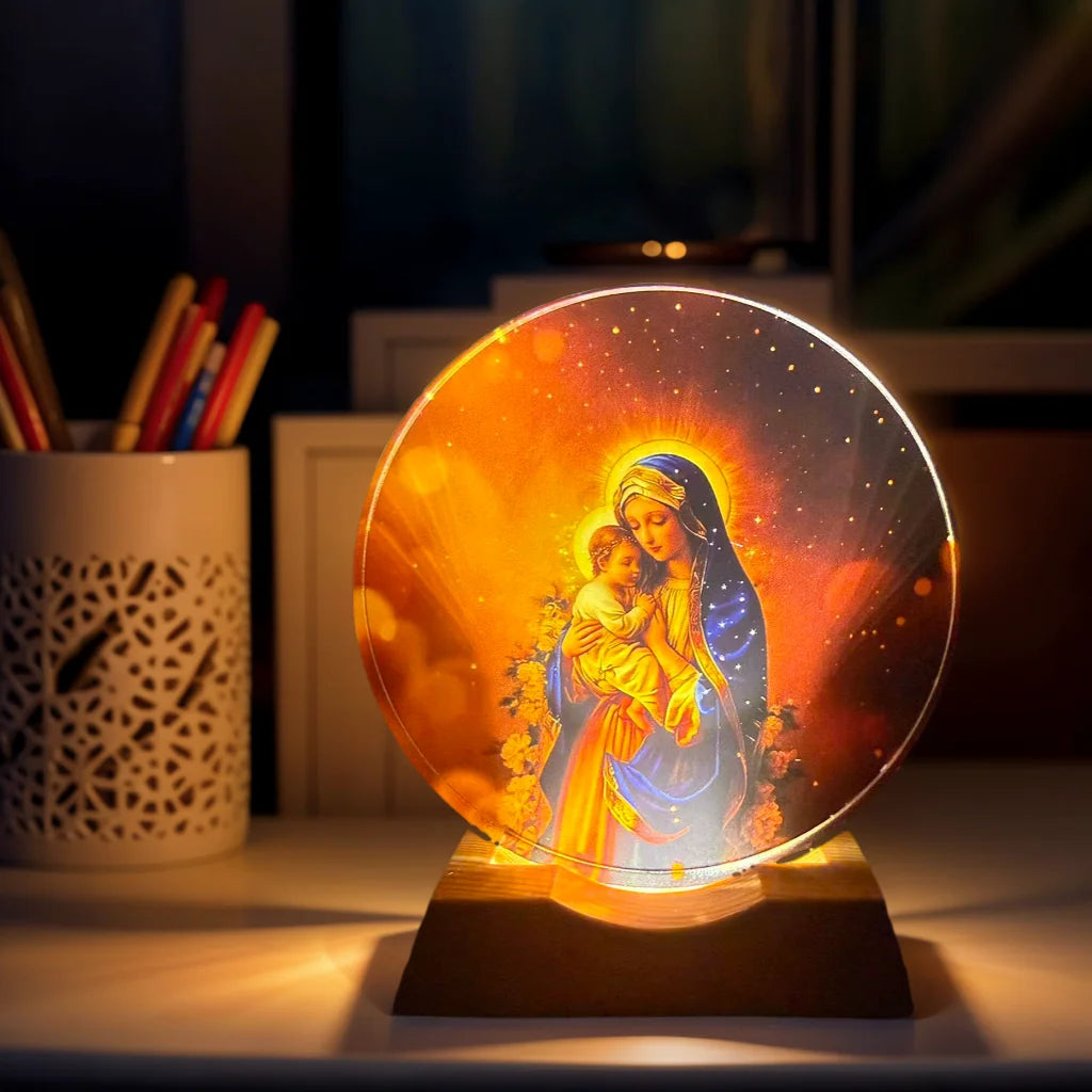 Crystal Night Light, Soft Glow LED Lamp | Faith-Inspired Home Decor Gift