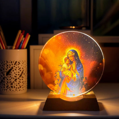 Crystal Night Light, Soft Glow LED Lamp | Faith-Inspired Home Decor Gift