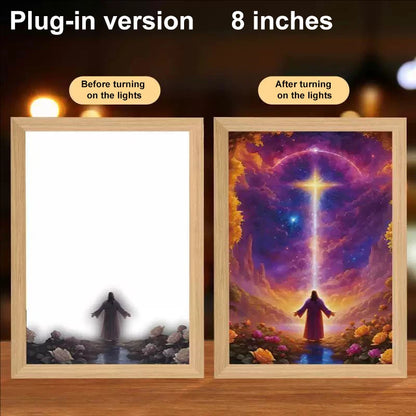 LED Light Frame, 4D Luminous Wall Art | Faith-Inspired Decor for Home and Bedroom