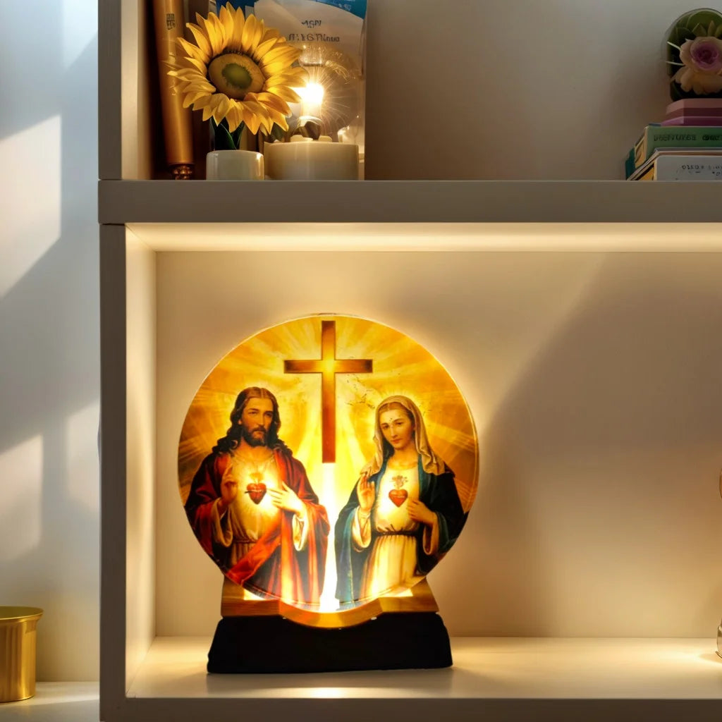 Crystal Night Light, Soft Glow LED Lamp | Faith-Inspired Gift for Home Decor