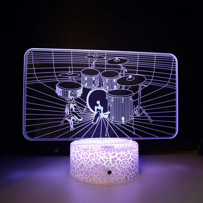 Nighdn 3D Guitar/Music Illusion Night Light – Perfect Gift for Music Lovers | Cool Décor for Home, Office & Bedroom