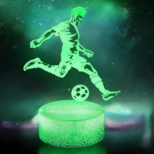 LED Football 3D Illusion Night Light for Kids - 7 Colors Sleep Lamp Bedroom Decor, Perfect Boys Birthday Gift