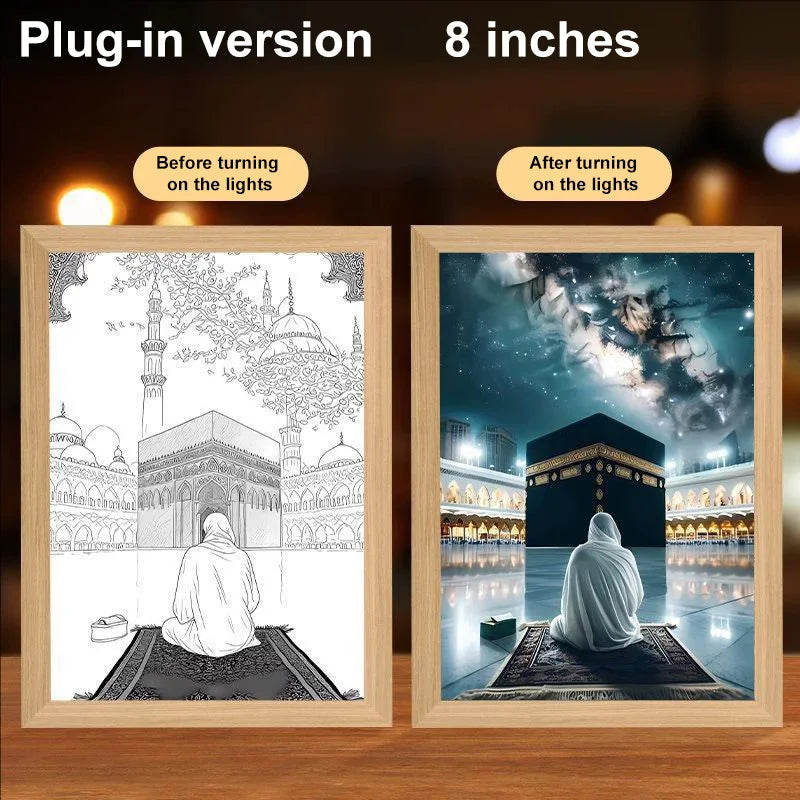 LED Light Frame, 4D Luminous Wall Art | Faith-Inspired Decor for Home and Bedroom