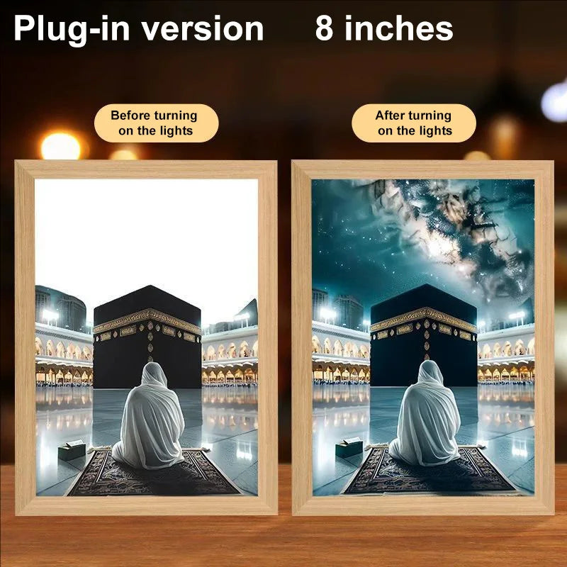 LED Light Frame, 4D Luminous Wall Art | Faith-Inspired Decor for Home and Bedroom