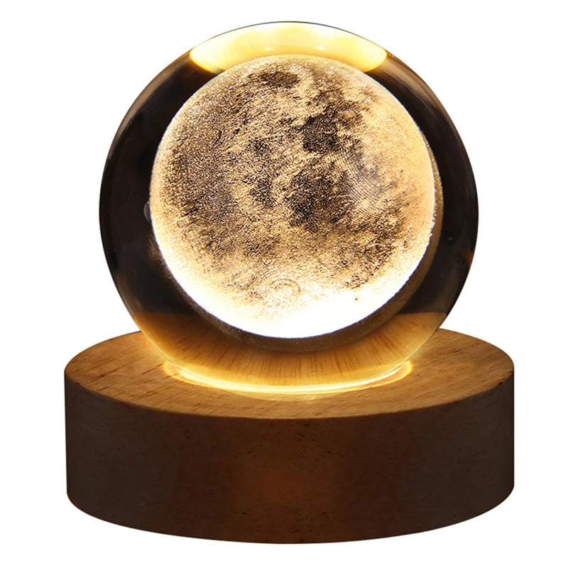 LED Milky Way Galaxy Crystal Ball Night Light – Ambient Bedroom Lamp & Creative Gift - Bilankas.world
