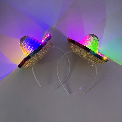 Illuminate the Party: Colorful LED Light-Up Headband - The Ultimate Fun Gift for Nightclubs, Raves, and Bachelor Parties