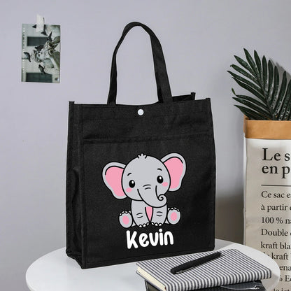 Personalized Kids Library Tote Bags - Bilankas.world