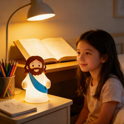 Night Light, Rechargeable Bedside Lamp | Soft Dimmable LED Faith Gift for Kids and Families