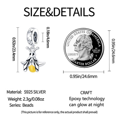 Glowing Elegance: 925 Sterling Silver Charm Beads for 3mm Bracelets – A Radiant Gift Choice