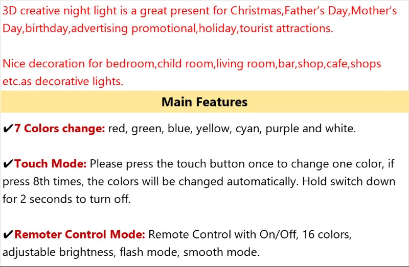 Car Night Light Racing Car 3D LED Illusion Lamp Perfect for Car Lovers & Enthusiasts