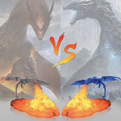 Fire Dragon 3D Printed Lamp – USB Rechargeable Desktop Light for Bedroom, E-Sports, and Holiday Decor