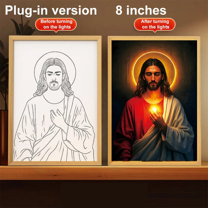 LED Light Frame, 4D Luminous Wall Art | Faith-Inspired Decor for Home and Bedroom