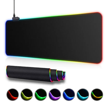 RGB LED Light Gaming Mouse Pad – Large & Waterproof