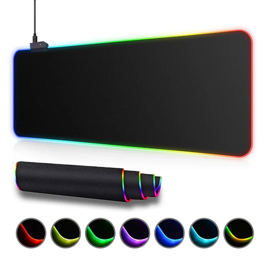 RGB LED Light Gaming Mouse Pad – Large & Waterproof