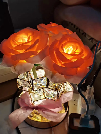 LED Crystal Rose Table Lamp – Magical Glow for Cozy Moments 🌹✨