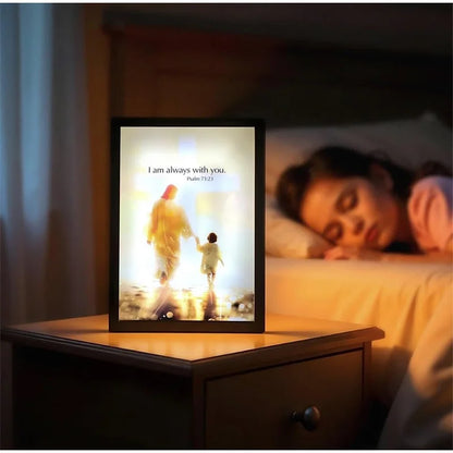 LED Light Frame, 4D Luminous Wall Art | Faith-Inspired Decor for Home and Bedroom