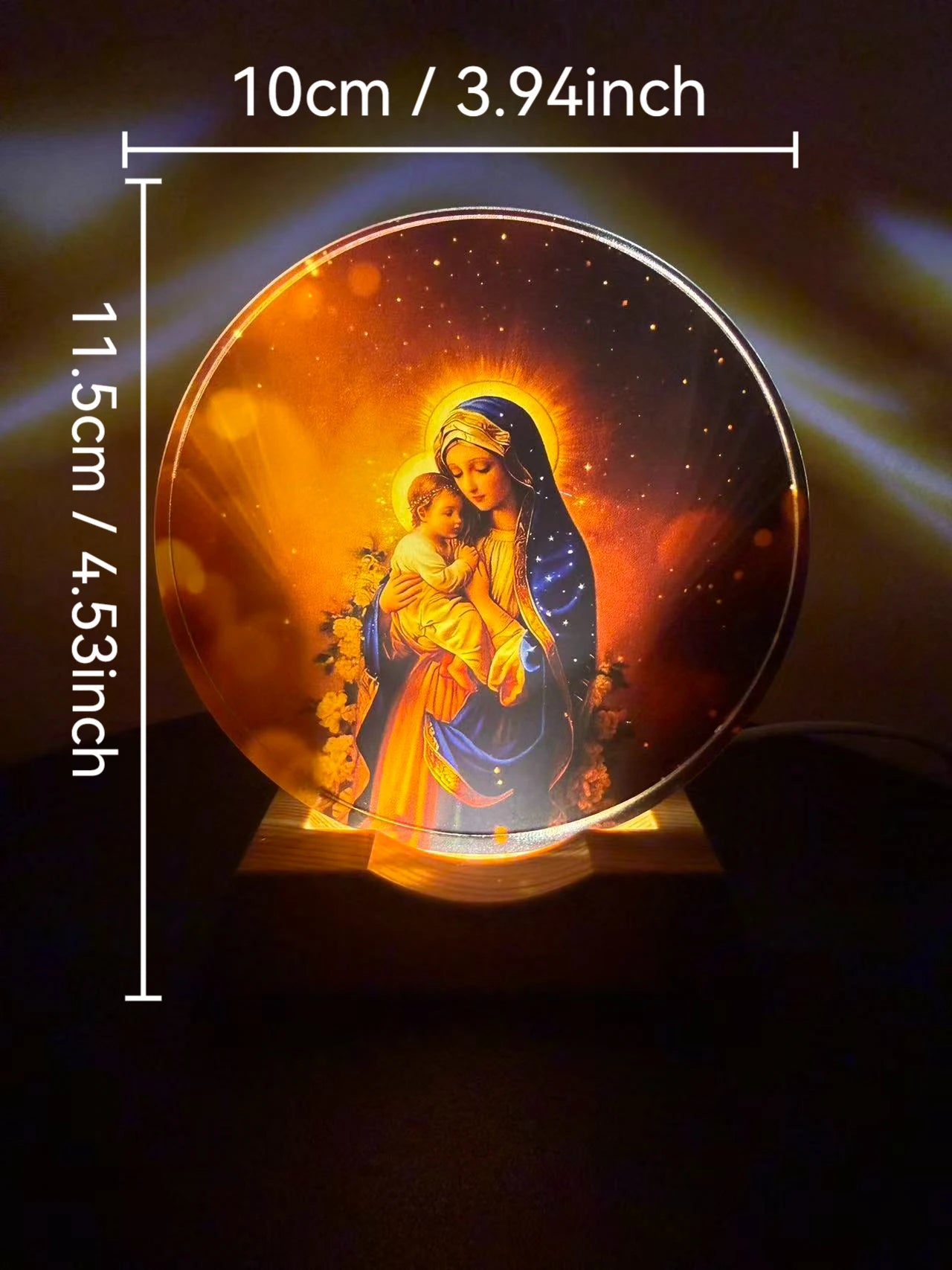 Crystal Night Light, Soft Glow LED Lamp | Faith-Inspired Home Decor Gift