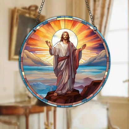 Enchanting Acrylic Sun Catcher - Stained Glass Window Hanger for Elegant Decor