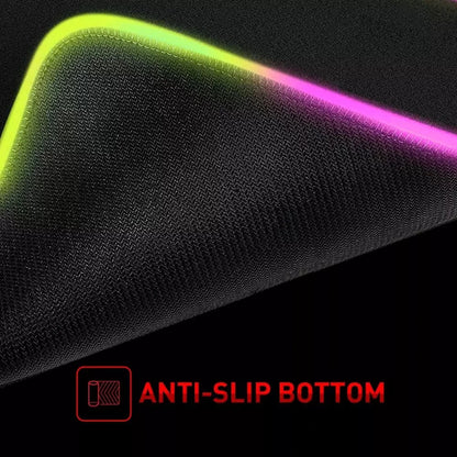 Ultimate Gaming Desk Setup: RGB XXL Mouse Pad - Ideal Gift for Gamers! Includes SteelSeries Mat and Backlit Keyboard