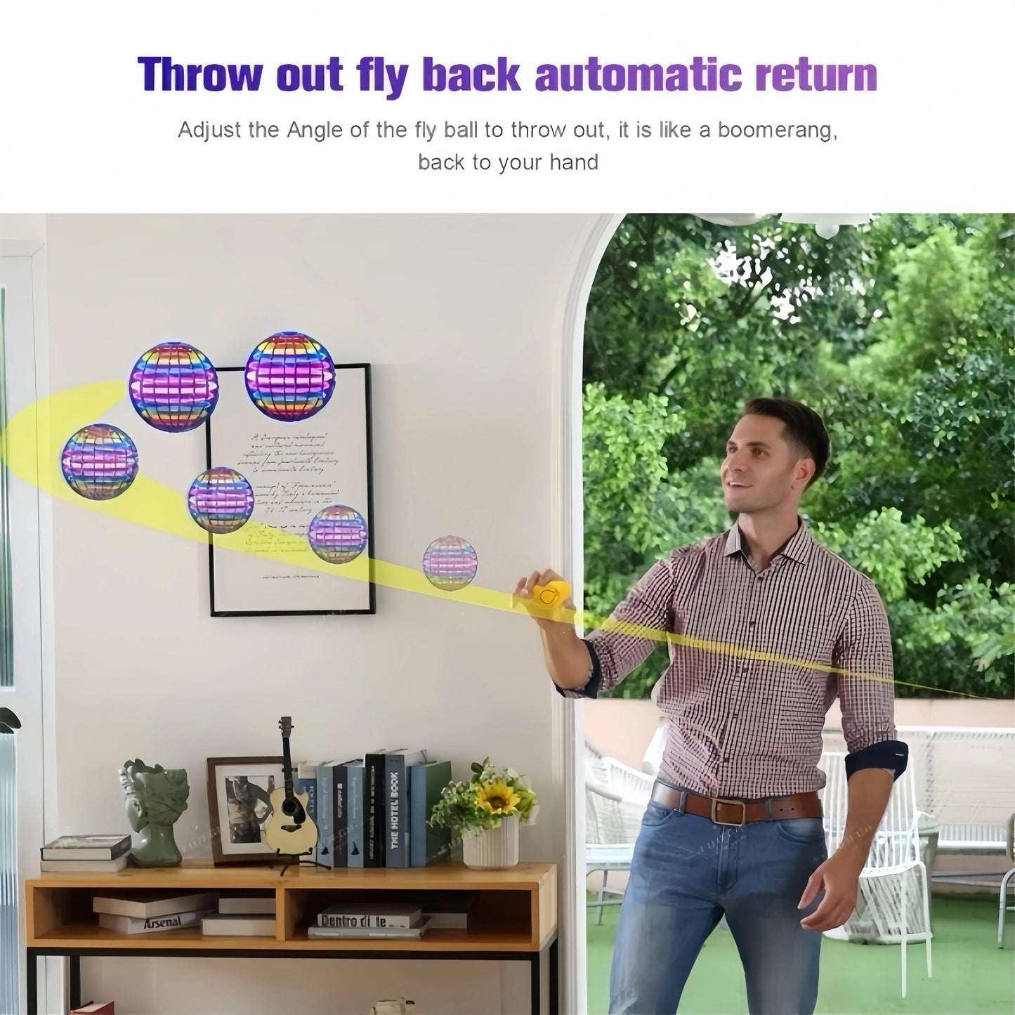 Magic Flying Orb with LED Lights – Boomerang Drone Spinner for Kids