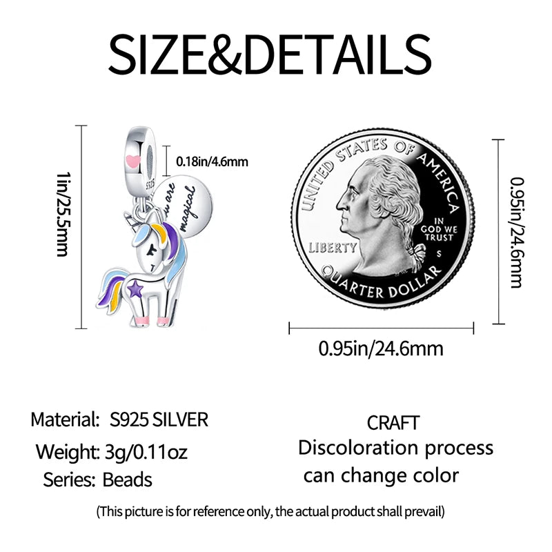 Glowing Elegance: 925 Sterling Silver Charm Beads for 3mm Bracelets – A Radiant Gift Choice