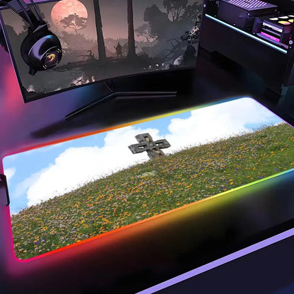 Faith-Inspired XXL Mouse Pad, Cross Design Gaming Desk Mat | Non-Slip Keyboard Pad