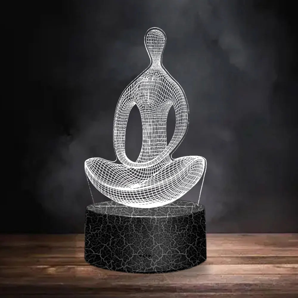 Lava Black 3D LED Night Light Neon Sign Lamp - Christmas Decorations, Bedroom & Wedding Gifts, Birthday Decor