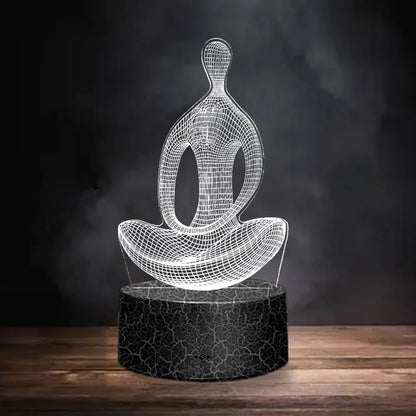 Lava Black 3D LED Night Light Neon Sign Lamp - Christmas Decorations, Bedroom & Wedding Gifts, Birthday Decor