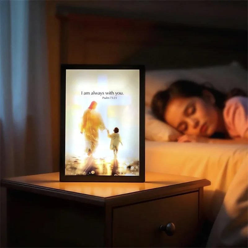LED Light Frame, 4D Luminous Wall Art | Faith-Inspired Decor for Home and Bedroom