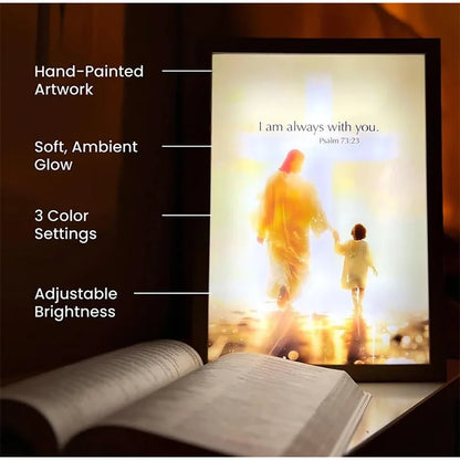LED Light Frame, 4D Luminous Wall Art | Faith-Inspired Decor for Home and Bedroom