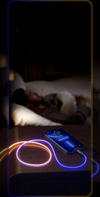 RGB Symphony 66W USB-C Fast Charging Cable with Gradient Lighting