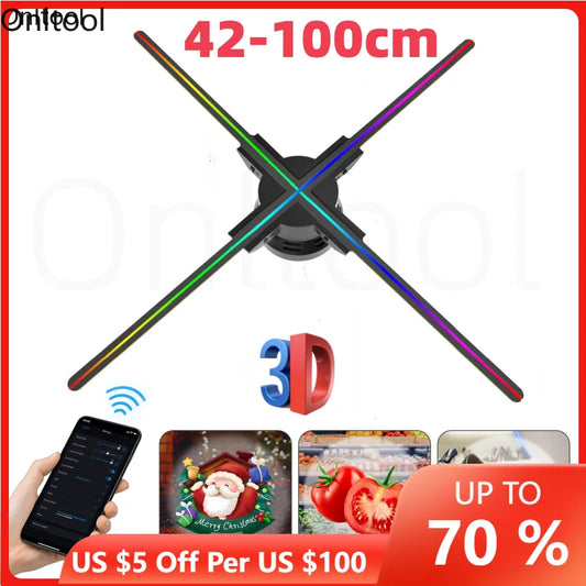 3D Holographic Fan Projector – WiFi LED Display A Unique Eye-Catching  and Memorable Gift(42-100CM)