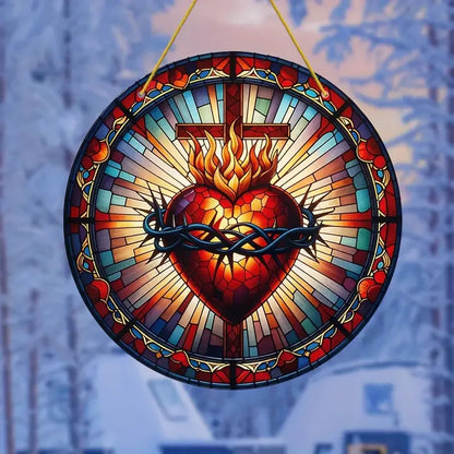 Enchanting Acrylic Sun Catcher - Stained Glass Window Hanger for Elegant Decor