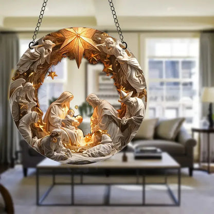 Enchanting Acrylic Sun Catcher - Stained Glass Window Hanger for Elegant Decor