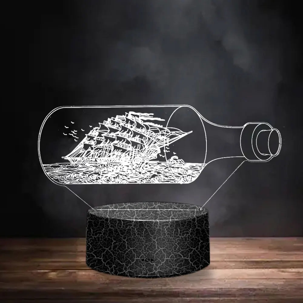 Lava Black 3D LED Night Light Neon Sign Lamp - Christmas Decorations, Bedroom & Wedding Gifts, Birthday Decor