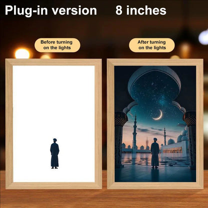 LED Light Frame, 4D Luminous Wall Art | Faith-Inspired Decor for Home and Bedroom