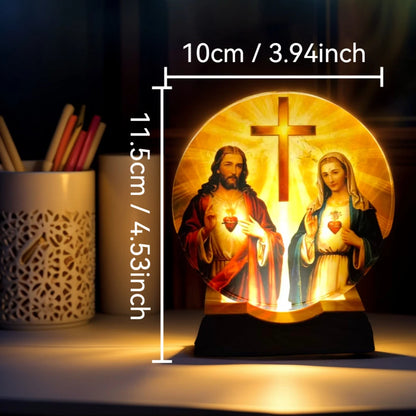 Crystal Night Light, Soft Glow LED Lamp | Faith-Inspired Gift for Home Decor