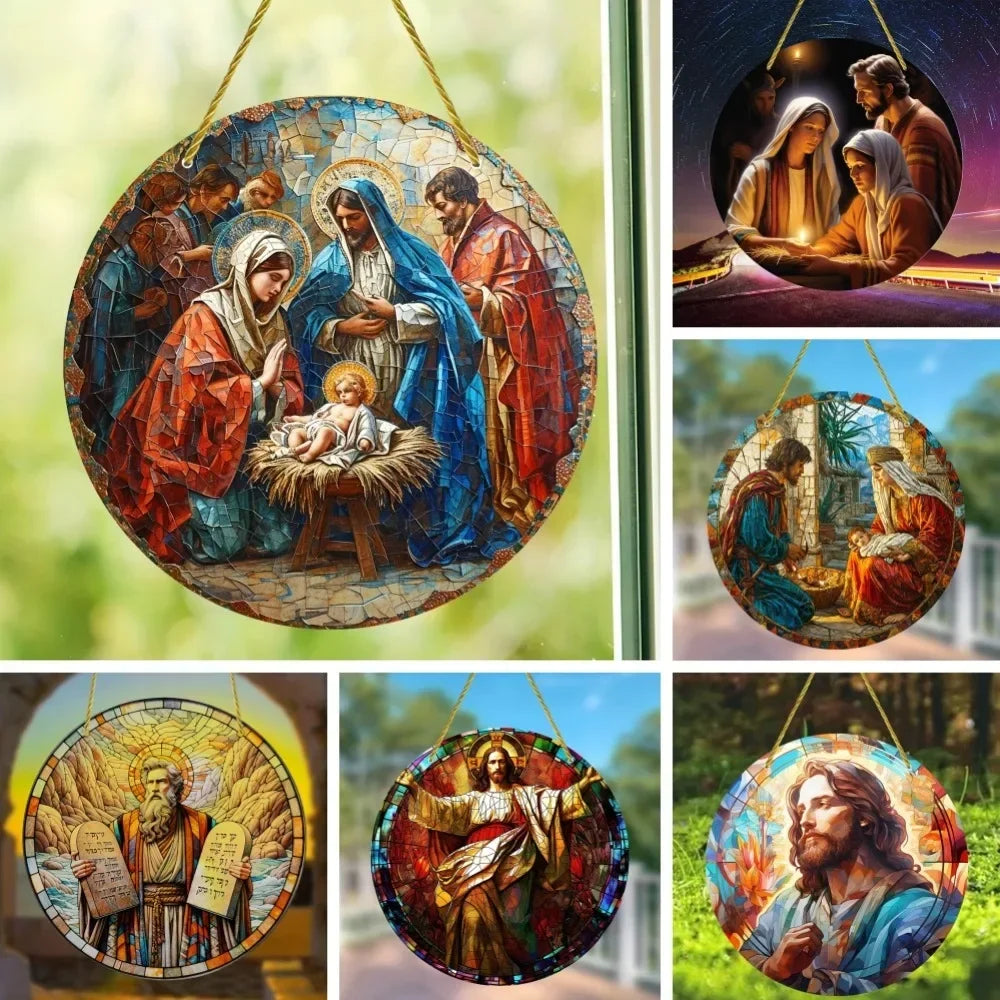 Enchanting Acrylic Sun Catcher - Stained Glass Window Hanger for Elegant Decor