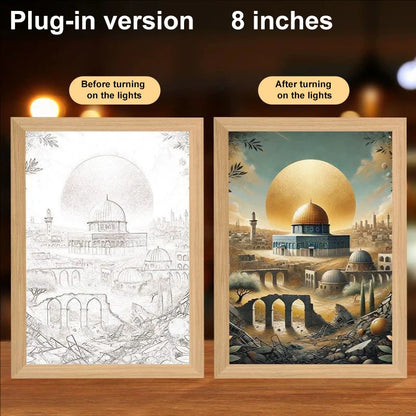 LED Light Frame, 4D Luminous Wall Art | Faith-Inspired Decor for Home and Bedroom