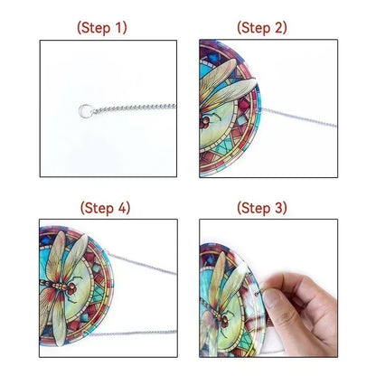 Enchanting Acrylic Sun Catcher - Stained Glass Window Hanger for Elegant Decor