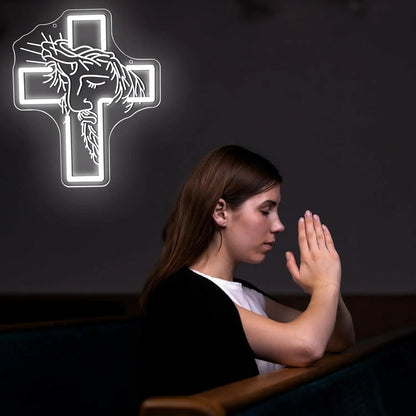 Faith LED Neon Sign, Dimmable Wall Light | Christian Prayer Room & Home Decor Neon Lamp