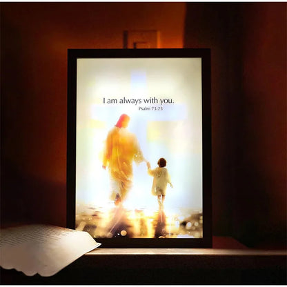 LED Light Frame, 4D Luminous Wall Art | Faith-Inspired Decor for Home and Bedroom
