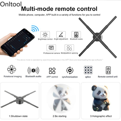 3D Holographic Fan Projector – WiFi LED Display A Unique Eye-Catching  and Memorable Gift(42-100CM)