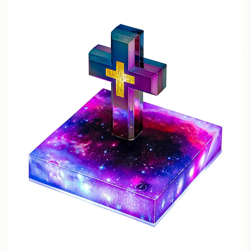 Magnetic Levitating Cross – Floating Christian Cross LED Night Light Desktop Decoration