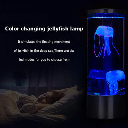 Jellyfish LED Night Light – Remote-Controlled, Color-Changing Aquarium Lamp, USB Charging, Perfect Birthday Gift for Kids - Bilankas.world