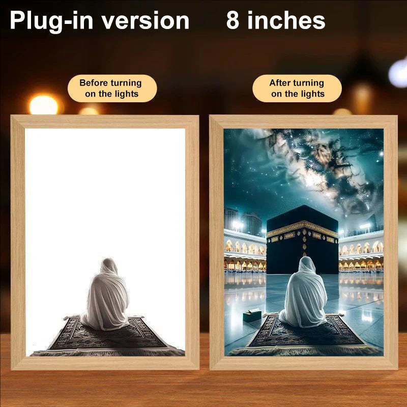 LED Light Frame, 4D Luminous Wall Art | Faith-Inspired Decor for Home and Bedroom