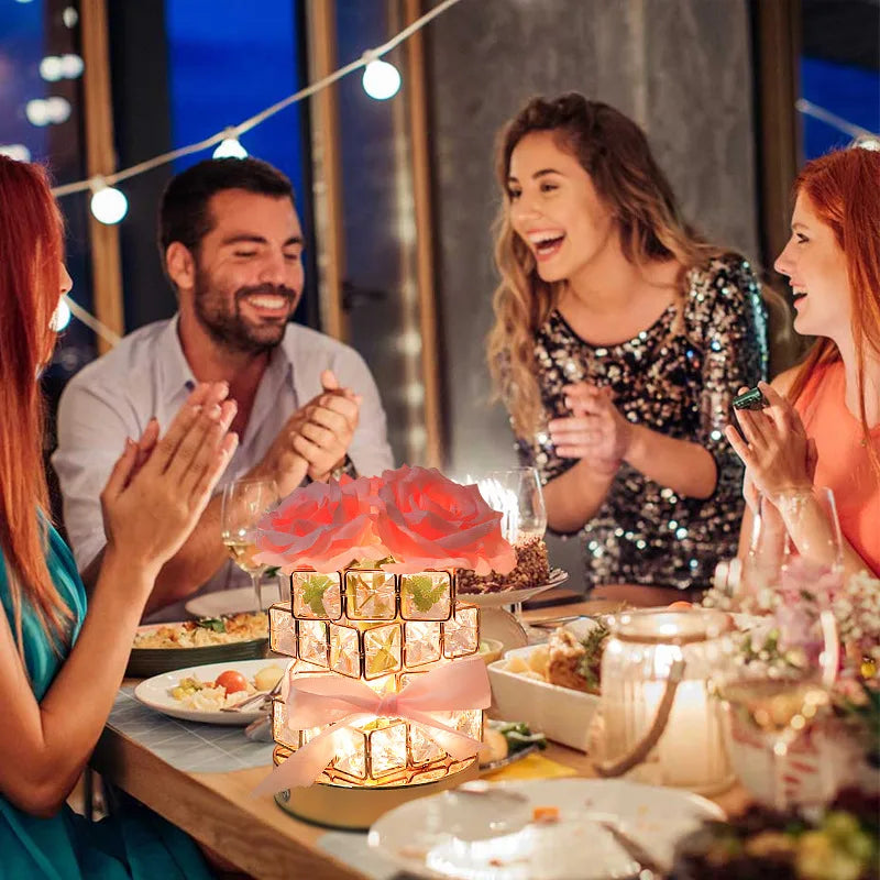 LED Crystal Rose Table Lamp – Magical Glow for Cozy Moments 🌹✨